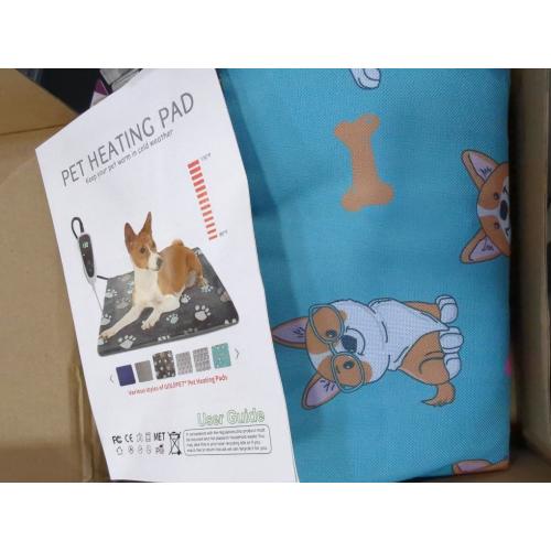 Large Dog Heating Pad  with Smart Thermostat Switch and Power Line Protection Tube,Obtained MET and UL Dual Certification,Waterproof Pet Pad, Suitable for Dogs of All Ages-Blue