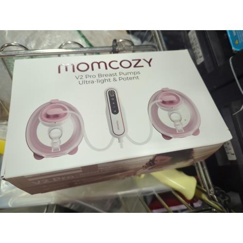 Size 17/19/21/24mm Momcozy Breast Pump V2 Pro Ultra-Lightweight, Hands-Free & Portable Wearable Pump with Upgraded Integrated DoubleFit Flange, Quiet & Leak-Proof Electric Pump, 3 Modes|9 Levels, 17/19/21/24mm