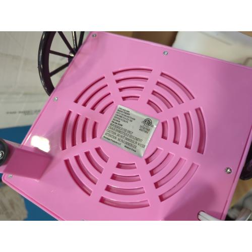 Nostalgia Vintage Hard and Sugar Free Candy Countertop Cotton Candy Maker, Includes 2 Reusable Cones And Sugar Scoop – Pink
