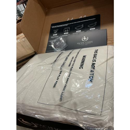 Pacific Coast Goose Feather and Down Pillows, Queen Size Set of 2, Gusseted Pillows, Bed Pillows for Sleeping, Good for Side and Back Sleepers, 100% Organic Cotton Cover