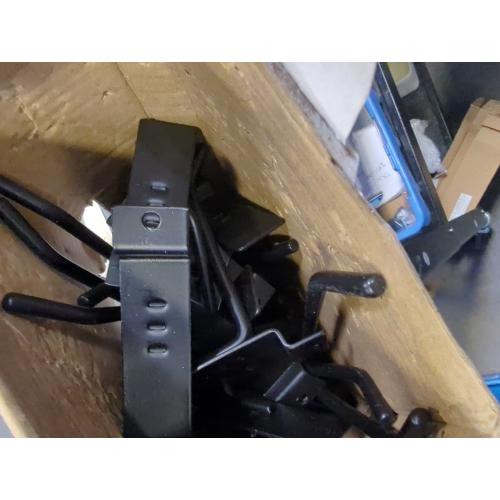 Ferraycle Slatwall Hooks 24 Pcs 4/6/8 Inch Slatwall Accessories Slat Wall Shelf Brackets Slat Wall Hanging Panel Hook Heavy Duty Pegboard Gridwall Display(Black)