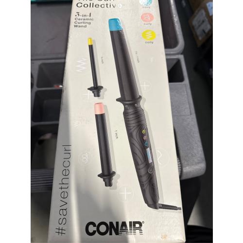Conair Curl Collective 3 In 1 Ceramic Wand Curling Iron