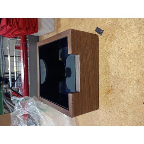 Wooden Espresso Knock Box Walnut Dump Bin for Coffee Grounds Disposal Durable, Shock-Absorbent Espresso Machine Accessories, Easy to Clean Tamping Station