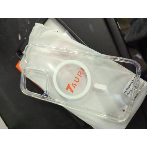 TAURI 3 in 1 for iPhone 14 Pro Max Case, Compatible with MagSafe [Not-Yellowing] with 2X Screen Protector, Military-Grade Protection, Magnetic Case for iPhone 14 Pro Max 6.7, Clear