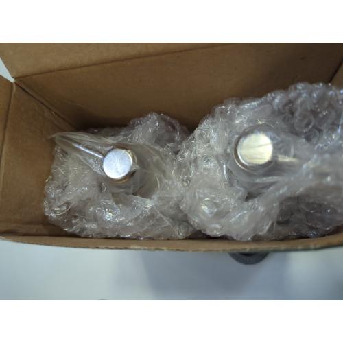JASAI 2Pack Diamond Embossed Glass Soap Dispenser with 304 Rustproof Stainless Steel Pump, 12 OZ Bathroom soap Dispenser with A Wooden Tag, Elegant Hand Soap Dispenser for Bathroom & Kitchen