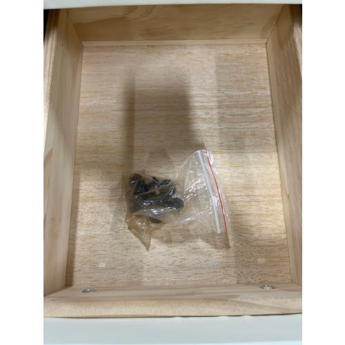 VICITON Narrow Nightstand with 2 Drawers, Narrow Side Table Leather Surface, Slim Bedside Table for Bedrooms, Dormitories, Living Rooms (Cream White, 15.7 D x 11.8 W x 22.4 H)