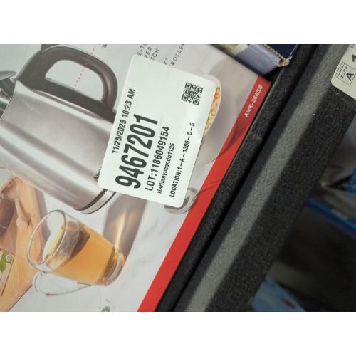 Aroma 1L Electric Water Kettle - Stainless Steel