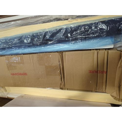 Sherell King Bed Frame Black with Bookcase Storage Headboard and Footboard, LED Lights, Charging Station