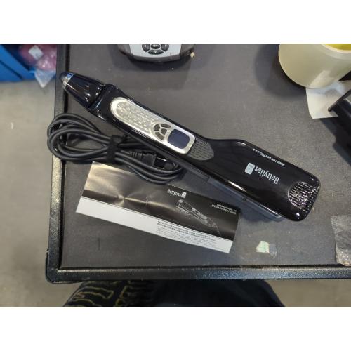 Black Steam Flat Iron Hair Straightener - Professional Hair Straightening Irons for Smooth and Frizz-Free Results (Black)
