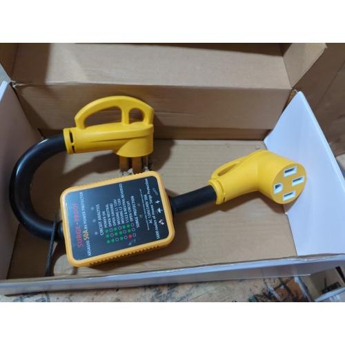 Kohree 30 Amp to 50 Amp RV Adapter with Surge Protection, 8000 Joules RV Surge Protector 30/50 Amp, Circuit Analyzer for Camper Trailer, NEMA TT-30P to NEMA 14-50R