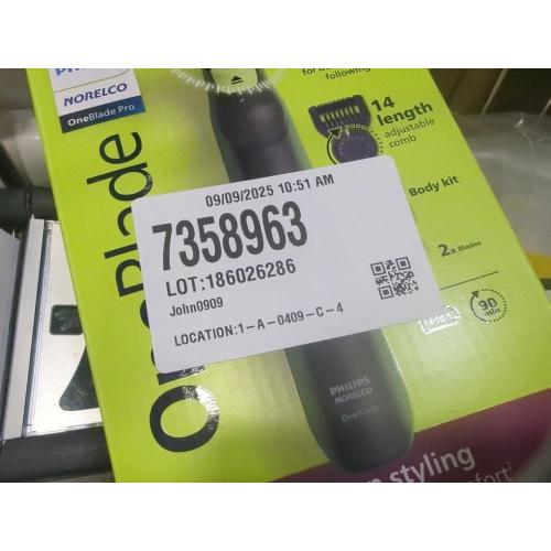 Philips Norelco Oneblade 360 Pro Hybrid Face & Body Men's Rechargeable Electric Shaver QP6542/70