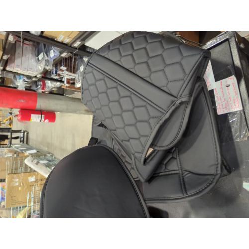 Black 4pc Elantrip Front Car Seat Covers Leather Water Proof Seat Protector Universal fit for Most Cars SUVs and Trucks Black