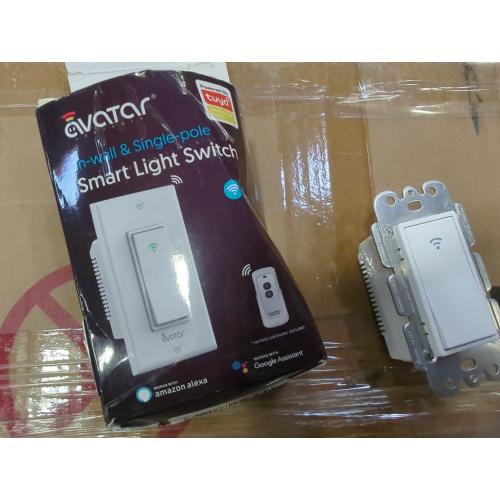 Smart Switch with Remote Control with Alexa/Google Home Light Smart Home Electrical Switch Single-Pole 2.4GHz Wi-Fi Timer Wall Switch Neutral Wire Needed