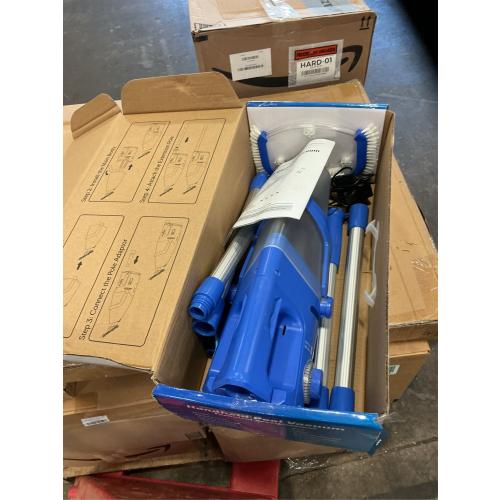 Cordless Pool Vacuum with Telescopic Pole, 18.5 GPM Powerful Suction, 1.5H Supercharge Technology, Handheld Rechargeable Pool Vacuum Cleaner for Above Ground/Inground Pools, Hot Tubs, Spas