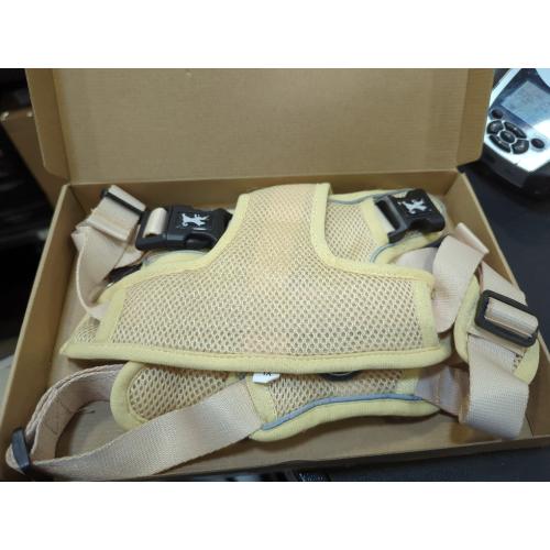 XL Khaki PoyPet Reflective Soft Breathable Mesh Dog Harness Choke-Free Double Padded Vest with Adjustable Neck and Chest(Khaki,XL)