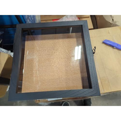 15x15x4 Shadow Box, Exterior Depth 4in Extra Deep Shadow Box Frame for Pictures, Photos and Keepsake(Black)