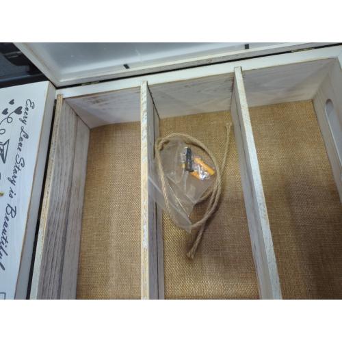 Large Shadow Box Frame 11x16 , 3.5” Deep Shadow Box with Drawers and Removable Shelves, Rustic White Color Wood Picture Display Frame Memory Box for Tickets Wedding Bouquet for Wall or Tabletop