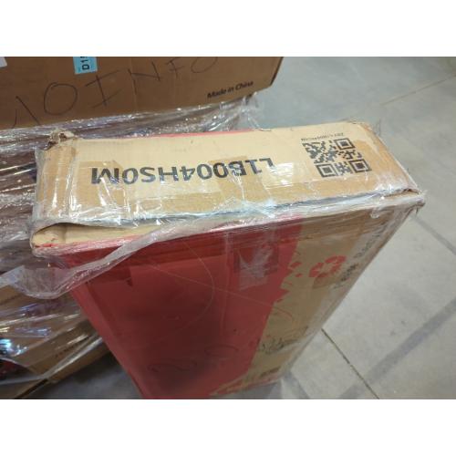 Color Black Tilt Out Trash Can Cabinet for 2 Bins, Hidden Recycle Garbage Bin Enclosure, Wooden Double Laundry Cabinet with Odor Control, Negative Ion & Ozone, for Kitchen, Bathroom, Laundry Room