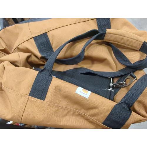 Color brown Carhartt Classic Duffels, Heavy-Duty Bag for Jobsite, Gym and Travel