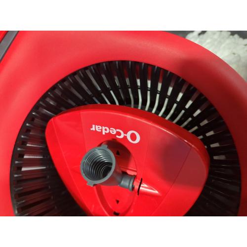 O-Cedar EasyWring Microfiber Spin Mop, Bucket Floor Cleaning System, Red, Gray, Standard