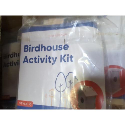 Birdhouse Kit - 15 Unfinished Wood Bird Houses for Children to Paint - Wood Craft Project Kits for Kids - Wooden Arts & Craft for Girls & Boys