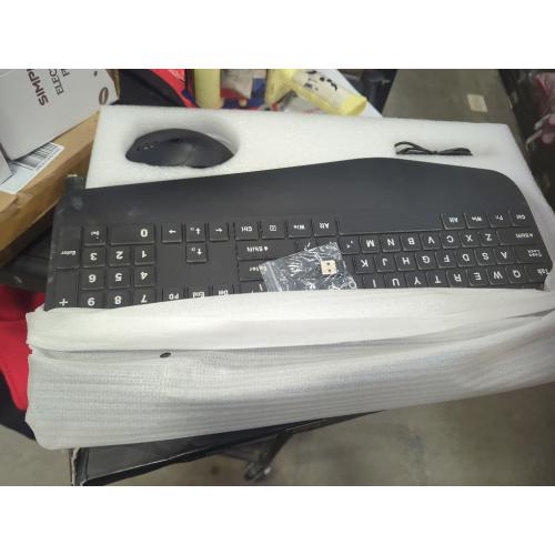 Color Black SABLUTE Wireless Keyboard and Mouse Combo, 9 Backlit Effects, Large Print, Wrist Rest, Phone Holder, 2.4G Lag-Free Ergonomic Keyboards, Rechargeable Easy to See Cordless Set for Computer, Laptop, PC