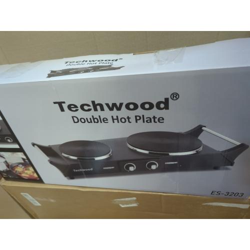 Techwood 1800W Hot Plate Portable Electric Stove Countertop Double Burner with Adjustable Temperature & Stay Cool Handles, 7.5” Cooktop for RV/Home/Camp, Compatible for All Cookwares