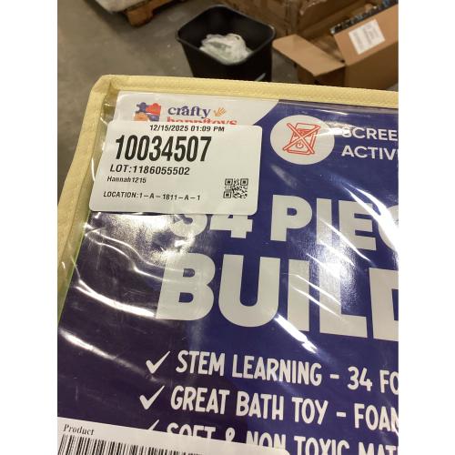 Set of 34 Large Foam Blocks for Toddlers - Stacking Soft Blocks for Kids with Shapes & Colors Learning - Construction Building Preschool Toys - Soft Toy for Daycare Toddlers 3-5 & Above