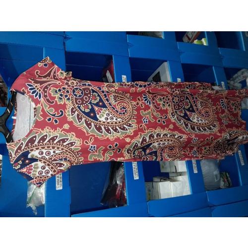 Akivide Women's Boho Floral Maxi Dress Summer Casual Loose Short Sleeve Beach Vacation Dress with Pockets size small