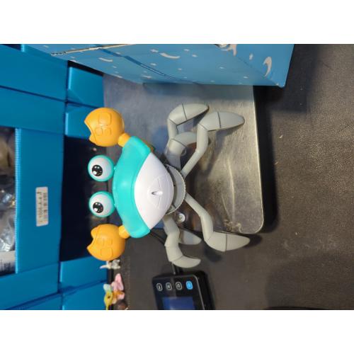 NURCIX Children's Induction Crab Automatic Obstacle Avoidance Rechargeable Luminous Music Electric Toys Will Escape Crab (Electric Induction Crab - Green [English)