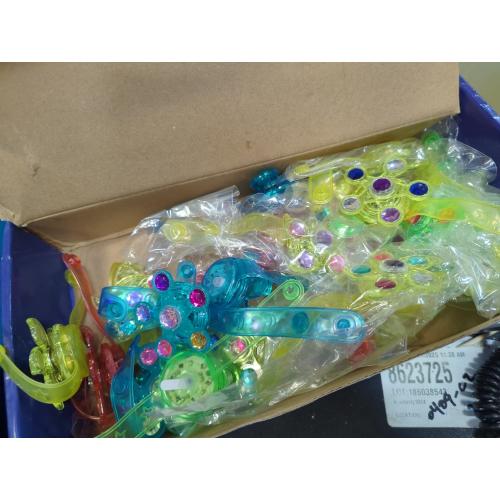 SCIONE 24 Pack LED Light Up Fidget Spinner Bracelets, Glow in The Dark Party Favors for Kids 4-8 8-12, Treasure Box Toys, Birthday Gifts, Carnival Prizes, Christmas Goodie Bags Stuffers for Kids