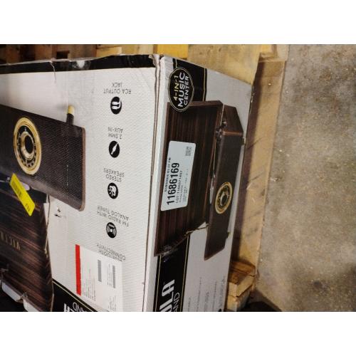 Victrola 4-in-1 Highland Bluetooth Record Player with 3-Speed Turntable & FM Radio