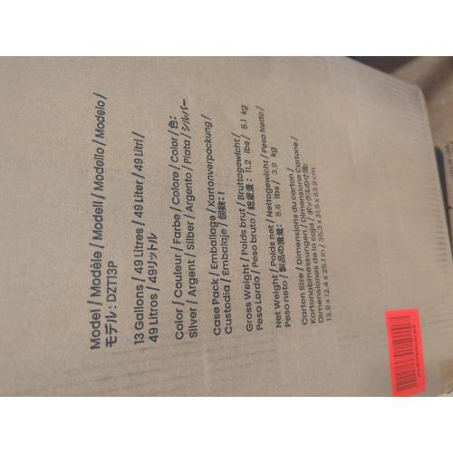 iTouchless Stainless Steel Sensor Trash Can with AbsorbX Odor Filter 13 Gallon Silver - Silver