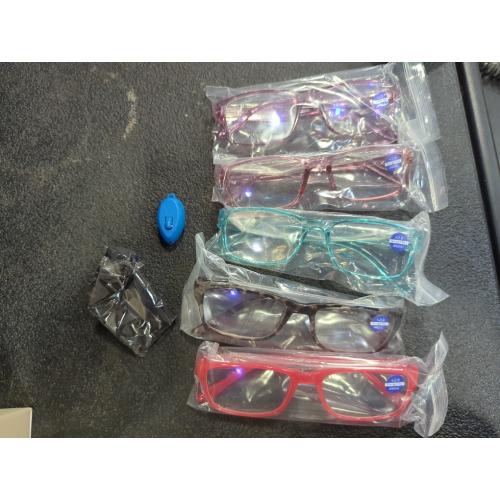 Gaoye Reading Glasses Blue Light Blocking, Spring Hinge Readers for Women Anti Glare Filter Lightweight Eyeglasses (5-Pack Mix Color 2, 2.0)