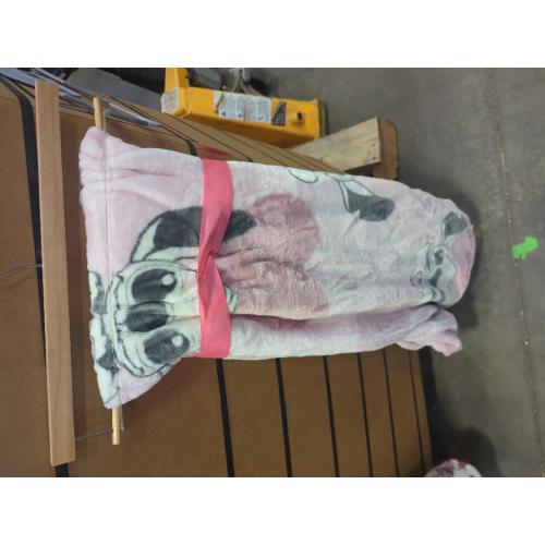 Disney Stitch Plush Throw Blanket Valentines Day Hearts Pink