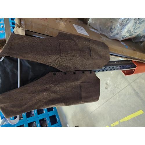 Size.LCampbell Men's Herringbone Tweed Suit Vest Slim Fit Casual Wool Blend Waistcoat Business Formal Sleeveless Outerwear Vest
