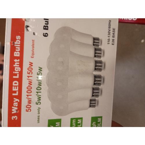 TJBB 6-Pack 3 Way Light Bulbs Soft White 3000K 50 100 150 Watt Equivalent, Perfect for Reading, Standard A19 Indoor Led Bulb, 5/10/15 Watt Energy Efficient Bulb