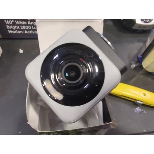 Color Grey Wyze Cam V4 Plug-in Indoor and Outdoor Smart-Enabled Security Camera