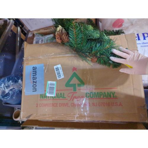 Best Choice Products 9ft Pre-Lit Christmas Garland Holiday Décor for Stairs, Mantel, w/Pine Cones, 2-in-1 White & Multi LED Lights