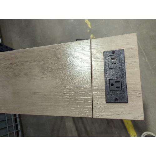 Vagusicc Narrow Side Table with Charging Station, Skinny Side End Table for Couch, 3-Tier Small End Tables for Small Spaces, 25.2 Tall Slim Nightstand Bedside Table for Living Room, Bedroom, Greige