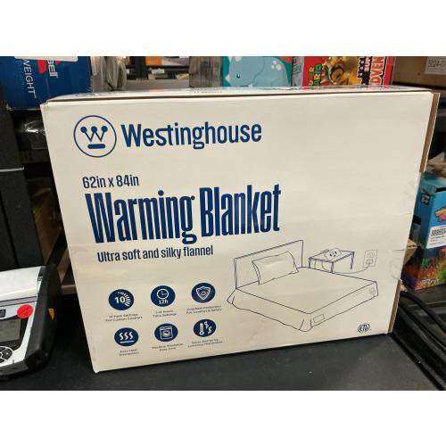 Westinghouse Electric Blanket Twin Size, Super Cozy Soft Flannel 62 x 84 Heated Blanket with 10 Fast Heating Levels & 1-12 Auto-Off, Machine Washable, ETL&FCC Certification, Charcoal