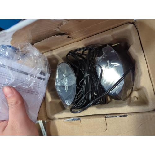 Amazon Basics Stereo 2.0 Speakers for PC or Laptop, 3.5mm Aux input, USB-Powered, 1 Pair, Black