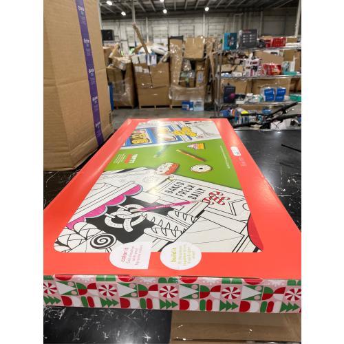 Christmas Craft Color-Your-Own Bakery Fort - Mondo Llama™: DIY Art Kit, Cardboard Panels, Ages 6 , 40.5 H x 47.3 D x 55.5 W