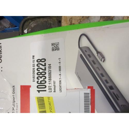 Belkin USB C Hub, 11-in-1 Multi-Port Laptop Dock with 4K HDMI, DP, VGA, USB C Docking Station with 100W Power Delivery, USB A, Gigabit Ethernet, SD, MicroSD, 3.5mm Port For MacBook Pro, Air and More