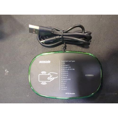 Green and Black Symcode RFID Reader Writer 125KHz/13.56Mhz Dual Frequency Reads ID IC Card Reader Scanner Support Keyboard Emulation Output Support Write UHF Tags S20/S50/S70 Ultralight C EM4305/EM4205 H125
