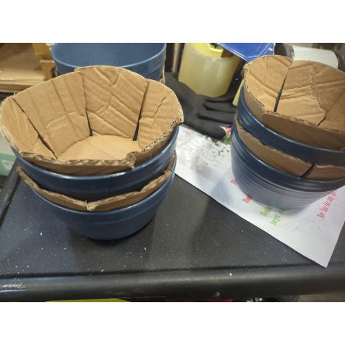 Color blue Gibson - Bee and Willow Milbrook 6 Piece 6 Inch Stoneware Cereal Bowl Set Speckle - Blue