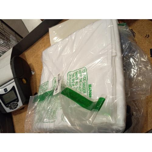 Mrs Awesome White Shower Curtain Liner with 3 Magnets, 72x72 Premium Flexible Sturdy Plastic Shower Curtain for Bathroom Lightweight & Waterproof, White