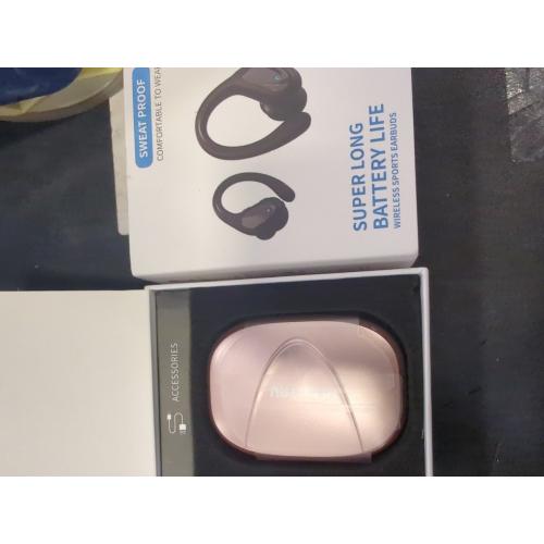 Pink Wireless Earbuds Bluetooth Headphones 80hrs Playback Ear Buds Power Display with Noise Canceling Mic Headsets for Sports/Workout/Running