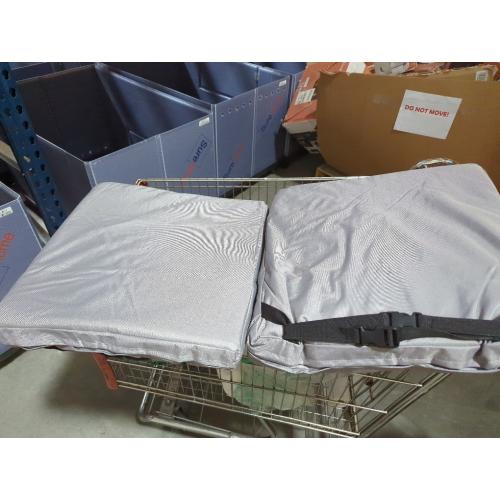 Patio Chair Cushion 24x22 Inch Waterproof Outdoor Seat Cushions for Patio Furniture Garden Sofa Couch Chair Pads with Handle and Adjustable Straps Chair Cushions, Dack Grey, 2 Packs