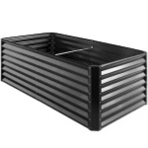 Galvanized Raised Garden Bed (6*3*2ft)Black